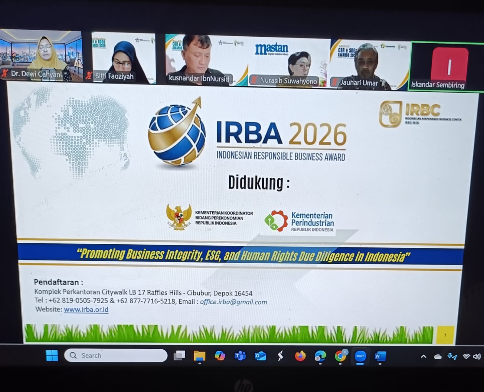 Dosen Prodi Magister MPI UIN Siber Syekh Nurjati Terlibat sebagai Reviewer Indonesian Responsible Business Awards (IBRA) 2025